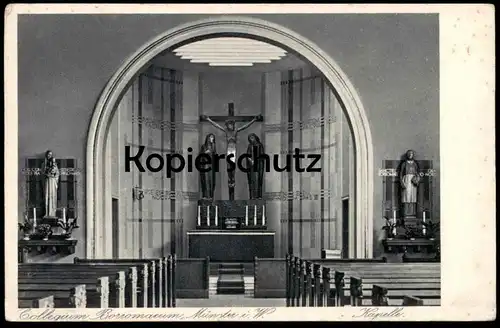 ALTE POSTKARTE MÜNSTER WESTFALEN COLLEGIUM BORROMAEUM KAPELLE Kollegium Kolleg Priesterseminar Kirche Ansichtskarte AK