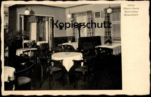 ALTE POSTKARTE SCHLOCHAU GRENZMARK HOTEL DEUTSCHES HAUS CZLUCHOW POMMERN Polska poland Polen Ansichtskarte cpa postcard