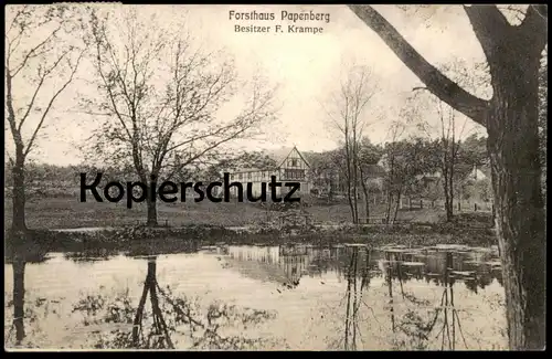 ALTE POSTKARTE FORSTHAUS PAPENBERG BESITZER F. KRAMPE HALDENSLEBEN AK Ansichtskarte