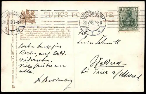 ALTE POSTKARTE OILETTE RAPHAEL TUCK POSTCARD SERIE WIESBADEN No. 663 B KÜNSTLER CHARLES F. FLOWER postcard