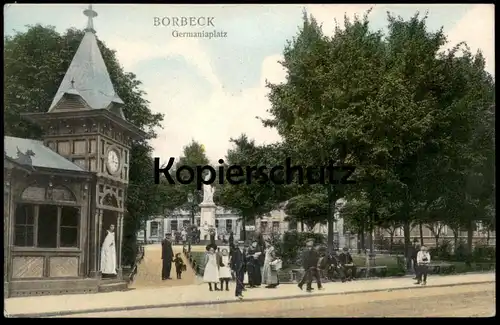 ALTE POSTKARTE BORBECK GERMANIAPLATZ 1907 ESSEN Germania-Platz Ansichtskarte cpa postcard AK