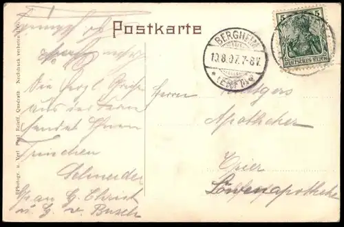 ALTE POSTKARTE BERGHEIM AN DER ERFT KRANKENHAUS UND KLOSTER MARIA HILF hospital cpa postcard Ansichtskarte AK