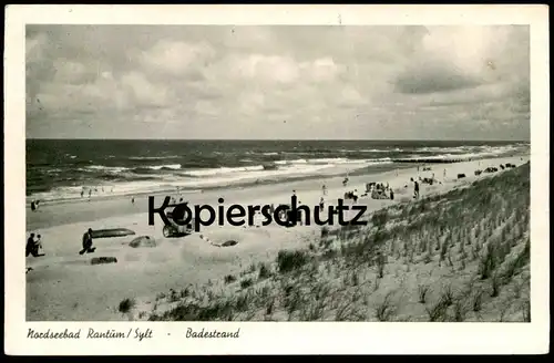 ALTE POSTKARTE NORDSEEBAD RANTUM SYLT BADESTRAND Strand beach plage Ansichtskarte cpa AK postcard