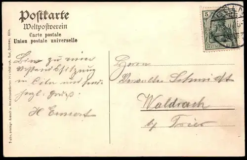 ALTE POSTKARTE KÖLNER HOF KÖLN DIRECTION M. AUER TERRASSE MIT BLICK AUF DEN DOM Rheinland Ansichtskarte AK cpa postcard