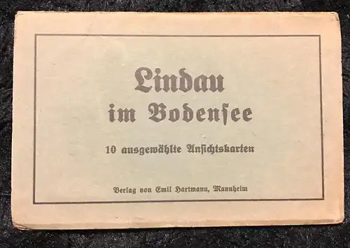 ALTE POSTKARTE LINDAU ALTES LEPORELLO VIER POSTKARTEN VON ZEHN postcard cpa Ansichtskarte