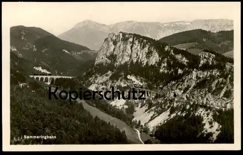 ALTE POSTKARTE SEMMERINGBAHN 1927 VIADUKT SEMMERING Bahn Bahnstrecke chemin de fer Gleiste postcard Ansichtskarte AK cpa