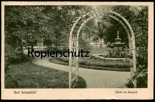 ALTE POSTKARTE BAD SALZSCHLIRF 1926 PARTIE IM KURPARK Park parc Ansichtskarte AK postcard cpa