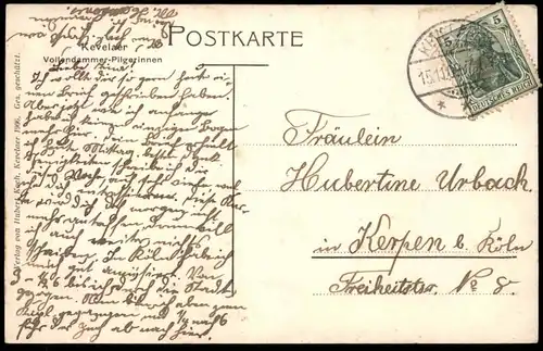 ALTE POSTKARTE KEVELAER 1909 VOLLENDAMMER PILGERINNEN Pilger Voldendam Nonnen Religion AK Ansichtskarte cpa postcard