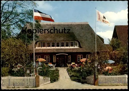 ÄLTERE POSTKARTE ST. PETER-ORDING CAFÉ GLÜCK IM WINKEL FRIEDRICH JENSEN Ansichtskarte AK postcard cpa
