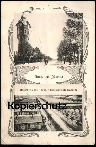 ALTE POSTKARTE GRUSS AUS DÖBERITZ TRUPPEN ÜBUNGSPLATZ DALLGOW BARACKENLAGER Baracken postcard AK cpa Ansichtskarte