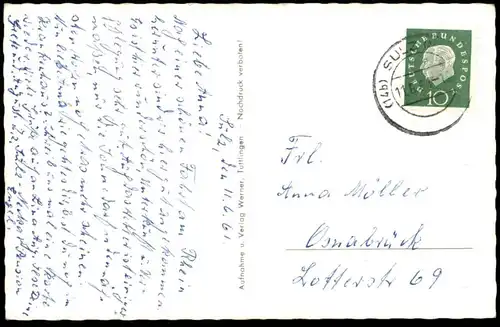ÄLTERE POSTKARTE GRÜSSE AUS SULZ AM NECKAR 1961 Landkreis Rottweil cpa postcard Ansichtskarte AK