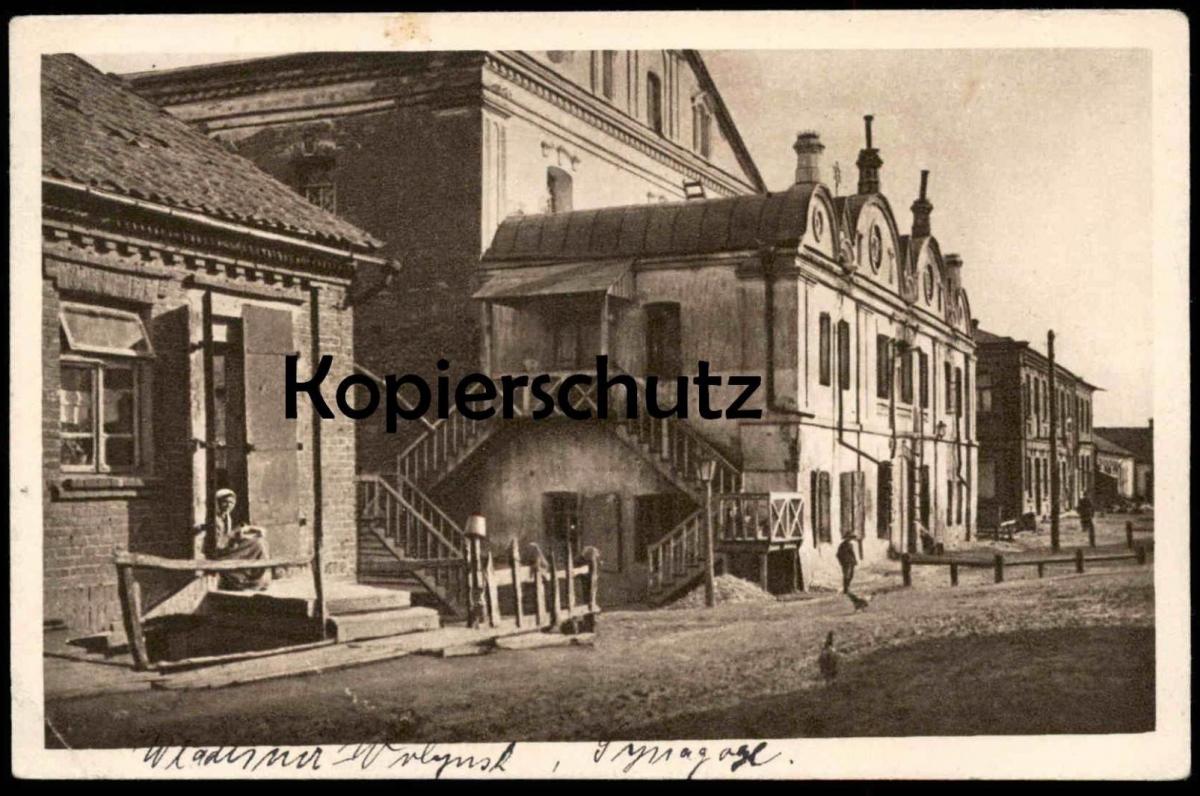 ALTE POSTKARTE WLADIMIRWOLYNSK SYNAGOGE SYNAGOGUE JEW JEWISH JUDAICA