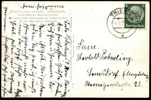 ALTE POSTKARTE NEUMAGEN AN DER MOSEL HOTEL KAISERHOF 1937 FÜHRENDES HAUS AM PLATZE JOHANN SCHÖMANN Drohn Bernkastel-Kues