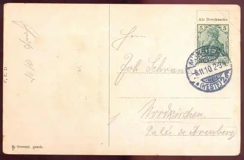 ALTE POSTKARTE GRUSS AUS MÜNSTER WESTFALEN BRIEFTRÄGER LEPORELLO 10 ANSICHTEN Ansichtskarte cpa AK postcard