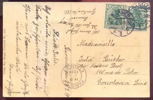 ALTE POSTKARTE GRUSS VON DER SCHWEBEBAHN WUPPERTAL BRIEFTRÄGER LEPORELLO 10 ANSICHTEN Ansichtskarte cpa AK postcard