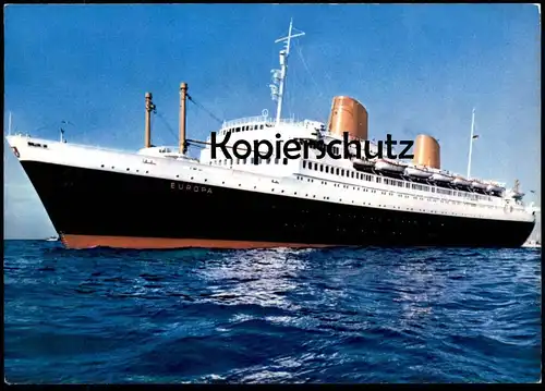 2 X ÄLTERE POSTKARTE MS EUROPA KREUZFAHRTSCHIFF Hapag Lloyd Schiff Motorschiff ship bateau Ansichtskarte cpa postcard