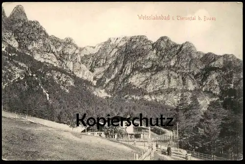 ALTE POSTKARTE WEISSLAHNBAD IM TIERSERTAL TIERS BEI BOZEN MANN Bolzano Alto Adige Val Gardena Dolomiti cpa postcard AK