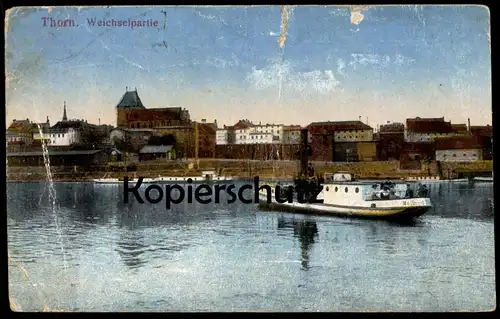 ALTE POSTKARTE THORN WEICHSELPARTIE WEICHSEL TORUN OSTPREUSSEN Ostpreußen Polska Poland Polen Ansichtskarte cpa postcard