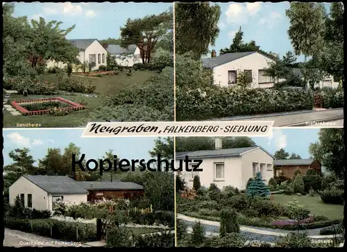 ÄLTERE POSTKARTE HAMBURG NEUGRABEN FALKENBERG SIEDLUNG QUERHEIDE SANDHEIDE KIEFERNHEIDE SÜDHEIDE Ansichtskarte