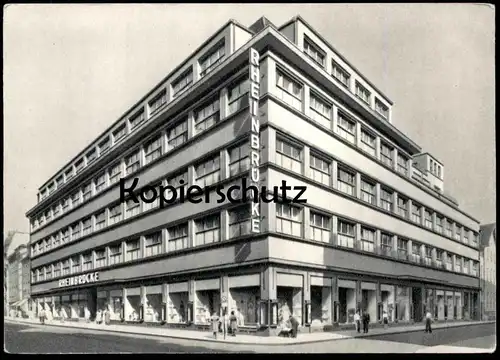 ALTE POSTKARTE BASEL MAGAZINE ZUR RHEINBRÜCKE GRÖSSTES UND MODERNSTES KAUFHAUS BASELS postcard Ansichtskarte AK