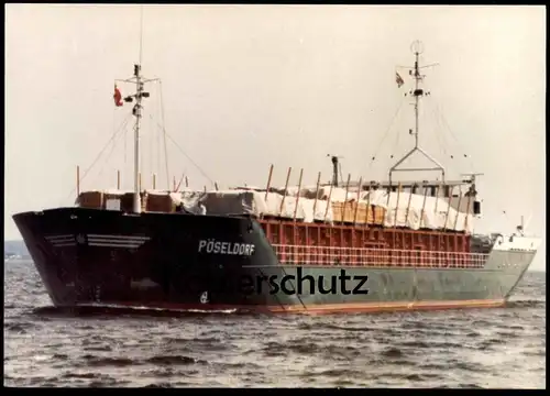 ÄLTERE POSTKARTE SCHIFF PÖSELDORF BETEILIGUNG AN DEM MS GEORG LÜHRS Motorschiff cargo ship bateau Ansichtskarte