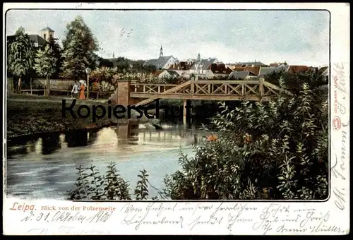 ALTE POSTKARTE LEIPA BLICK VON DER POLZENSEITE Böhmisch Böhmen Ceska Lipa Sudeten Ansichtskarte AK postcard cpa Boehmen