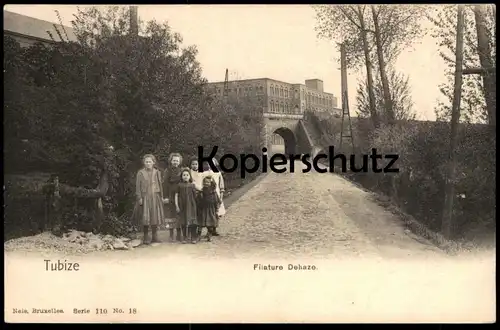 ALTE POSTKARTE TUBIZE FILATURE DEHAZE Kinder children enfants Belgien belgique postcard cpa AK Ansichtskarte