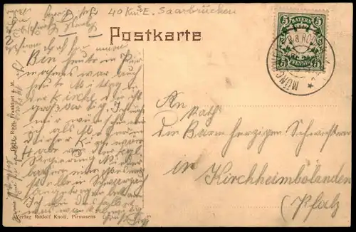 ALTE POSTKARTE GRUSS AUS PIRMASENS KATHOLISCHE KIRCHE UND KLOSTER postcard Ansichtskarte cpa AK