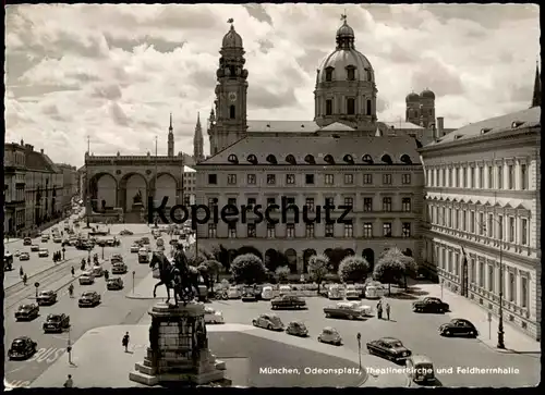 ÄLTERE POSTKARTE MÜNCHEN ODEONSPLATZ BMW ISETTA VW KÄFER Auto Autos old car cars cpa postcard Ansichtskarte