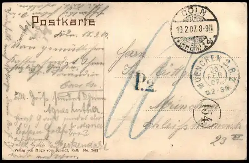 ALTE POSTKARTE CÖLN KALK OBERE HAUPTSTRASSE GNADENKAPELLE UND KATHOLISCHE KIRCHE Köln Ansichtskarte AK cpa postcard
