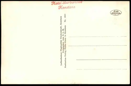 ALTE POSTKARTE KONSTANZ AM BODENSEE LUFTAUFNAHME FLUGZEUGAUFNAHME Fliegeraufnahme Ansichtskarte cpa postcard AK