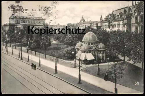 ALTE POSTKARTE HANNOVER AM HOFTHEATER 1907 Theater Kuppelbau Kiosk ? Ansichtskarte postcard cpa AK
