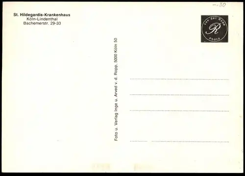 ÄLTERE POSTKARTE KÖLN LINDENTHAL HILDEGARDIS KRANKENHAUS VW KÄFER GOLF Coccinelle beetle Citroen Ford Fiesta AK cpa