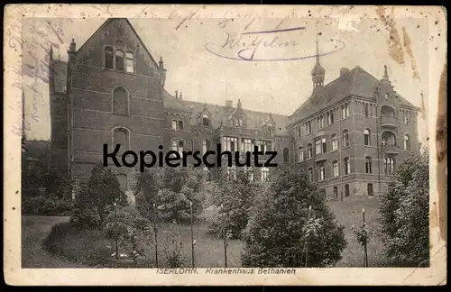 ALTE POSTKARTE ISERLOHN KRANKENHAUS BETHANIEN STEMPEL RESERVE-LAZARETT Hospital postcard cpa Ansichtskarte AK