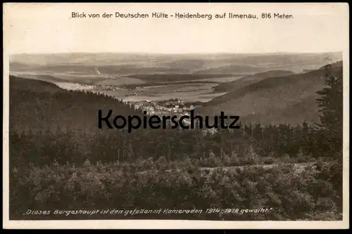 ALTE POSTKARTE BLICK DEUTSCHE HÜTTE HEIDENBERG AUF ILMENAU 1939 cpa AK Ansichtskarte postcard