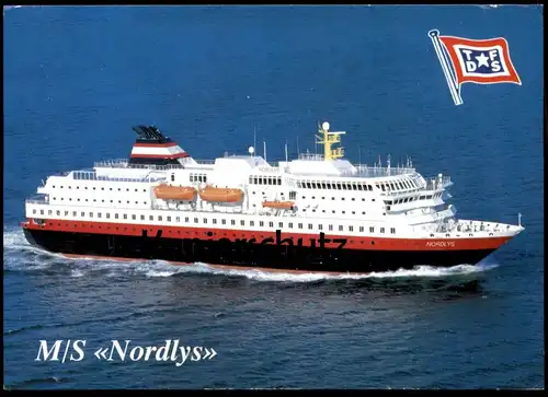 ÄLTERE POSTKARTE MS NORDLYS FÄHRSCHIFF FÄHRE ferry Schiff Motorschiff ship bateau postcard