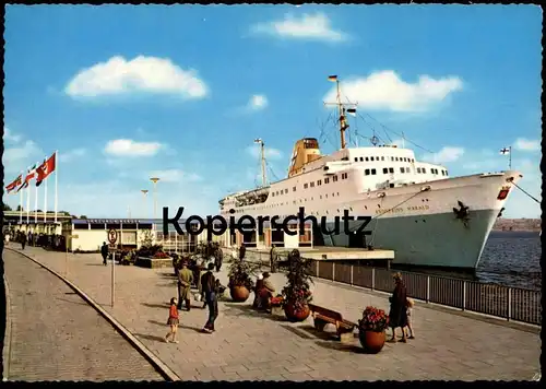 ÄLTERE POSTKARTE KIEL KRONPRINS HARALD OSLO-KAI FÄHRSCHIFF FÄHRE ferry Schiff Motorschiff ship bateau Ansichtskarte
