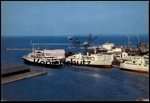 ÄLTERE POSTKARTE ARHUS HAVNEPARTI HAFEN FÄHRE FÄHRSCHIFF ferry Schiff Motorschiff Port harbour ship bateau postcard