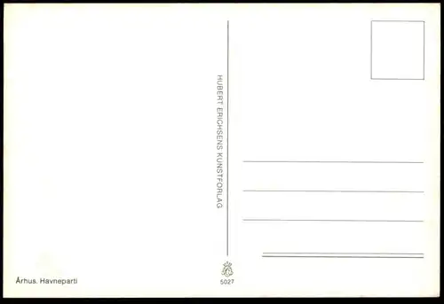 ÄLTERE POSTKARTE ARHUS HAVNEPARTI HAFEN FÄHRE FÄHRSCHIFF ferry Schiff Motorschiff Port harbour ship bateau postcard