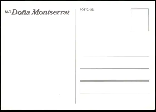 ÄLTERE POSTKARTE MS DONA MONTSERRAT KREUZFAHRTSCHIFF Schiff Motorschiff ship bateau Ansichtskarte AK cpa postcard