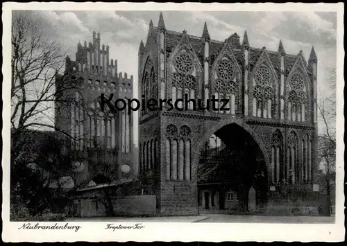 ALTE POSTKARTE NEUBRANDENBURG TREPTOWER TOR 1936 gate porte Ansichtskarte cpa AK postcard