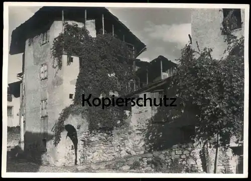 ALTE KARTE LEVICO TERME MIT ALTEM HAUS Löweneck Efeu Wein ? Trento Trentino Südtirol Italien Italia italy Foto Photo