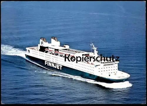 ÄLTERE POSTKARTE FÄHRE MS FINNJET SCHIFFSSTEMPEL FÄHRDIENST TRAVEMÜNDE HELSINKI ferry Schiff Motorschiff ship bateau AK