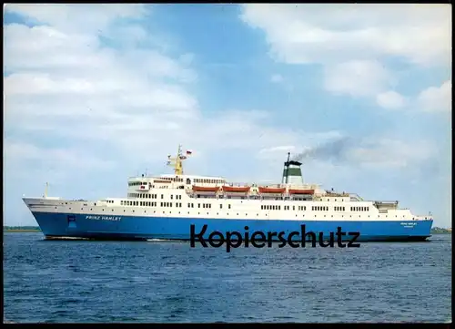 ÄLTERE POSTKARTE MS PRINZ HAMLET FÄHRSCHIFF FÄHRE ferry Schiff Motorschiff ship bateau AK postcard cpa Ansichtskarte