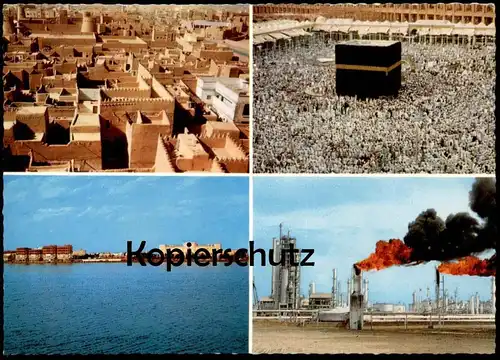 ÄLTERE POSTKARTE MECCA HADDSCH OIL PRODUCTION FIELD Mekka Saudi Arabien Saudi Arabia Öl Ansichtskarte postcard cpa