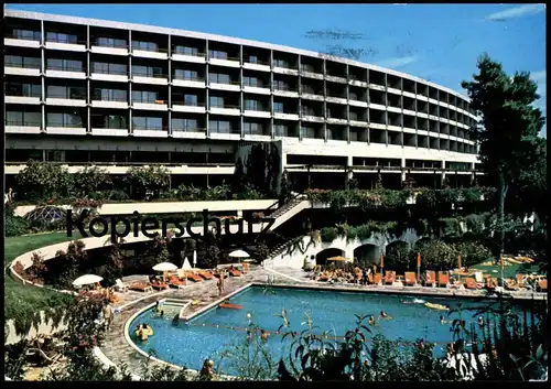 ÄLTERE POSTKARTE CORFU HILTON INTERNATIONAL HOTEL 1982 swimming pool piscine Griechenland Greece Hellas postcard cpa AK