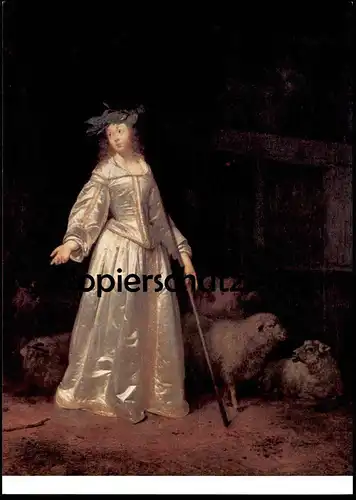 ÄLTERE POSTKARTE GESINA TER BORCH ALS SCHÄFERIN GERARD T. BORCH 1617 WASSERBURG ANHOLT ISSELBURG castle chateau postcard