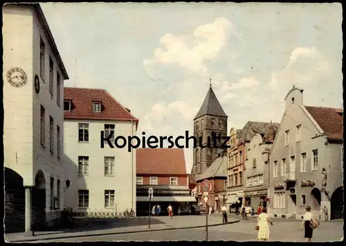 ÄLTERE POSTKARTE RHEINE AM STADTHAUS Hotel 1958 AK postcard Ansichtskarte cpa