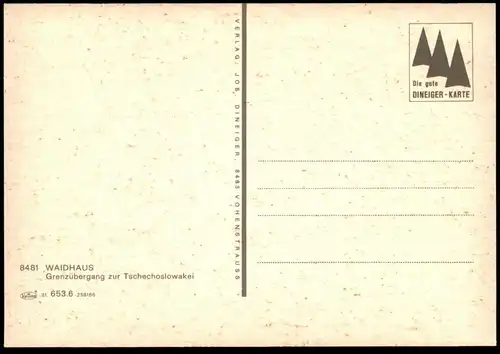 ÄLTERE POSTKARTE WAIDHAUS GRENZÜBERGANG BMW OPEL LKW MIT ANHÄNGER BUS ROBUR ? Autos Auto car cars pickup Grenze border