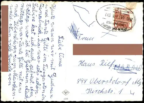 ÄLTERE POSTKARTE OSNABRÜCK TIERGARTEN OSNABRÜCKER ZOO BÄR SCHIMPANSE GUANAKO KAMEL ours bear camel AK cpa postcard